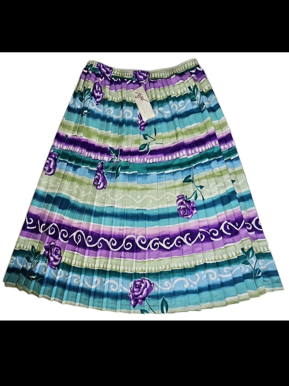 Vintage G.W. Division of Graff Pleated Skirt Women’s 16 Multicolor Grannycore